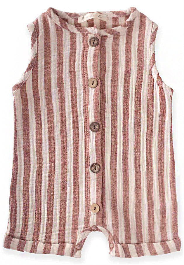 Overall aus Musselin mit Streifen