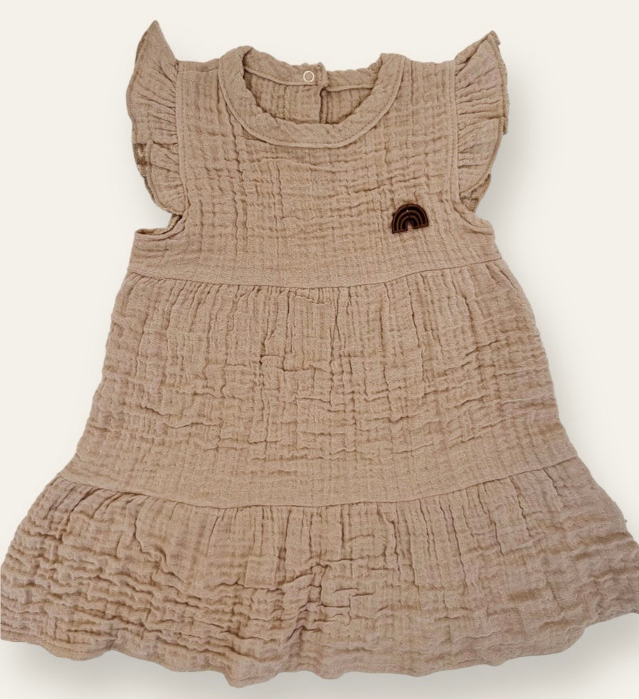 Kleid aus Musselin mit Rüschen