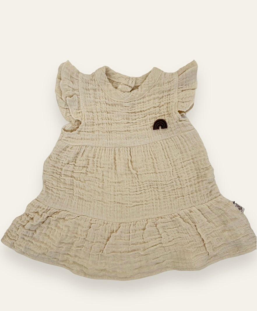 Kleid aus Musselin mit Rüschen