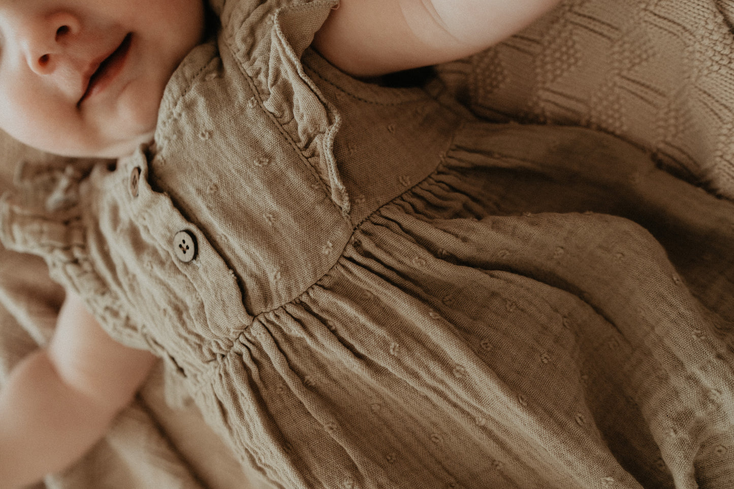 Organic mousseline jumpsuit met volants
