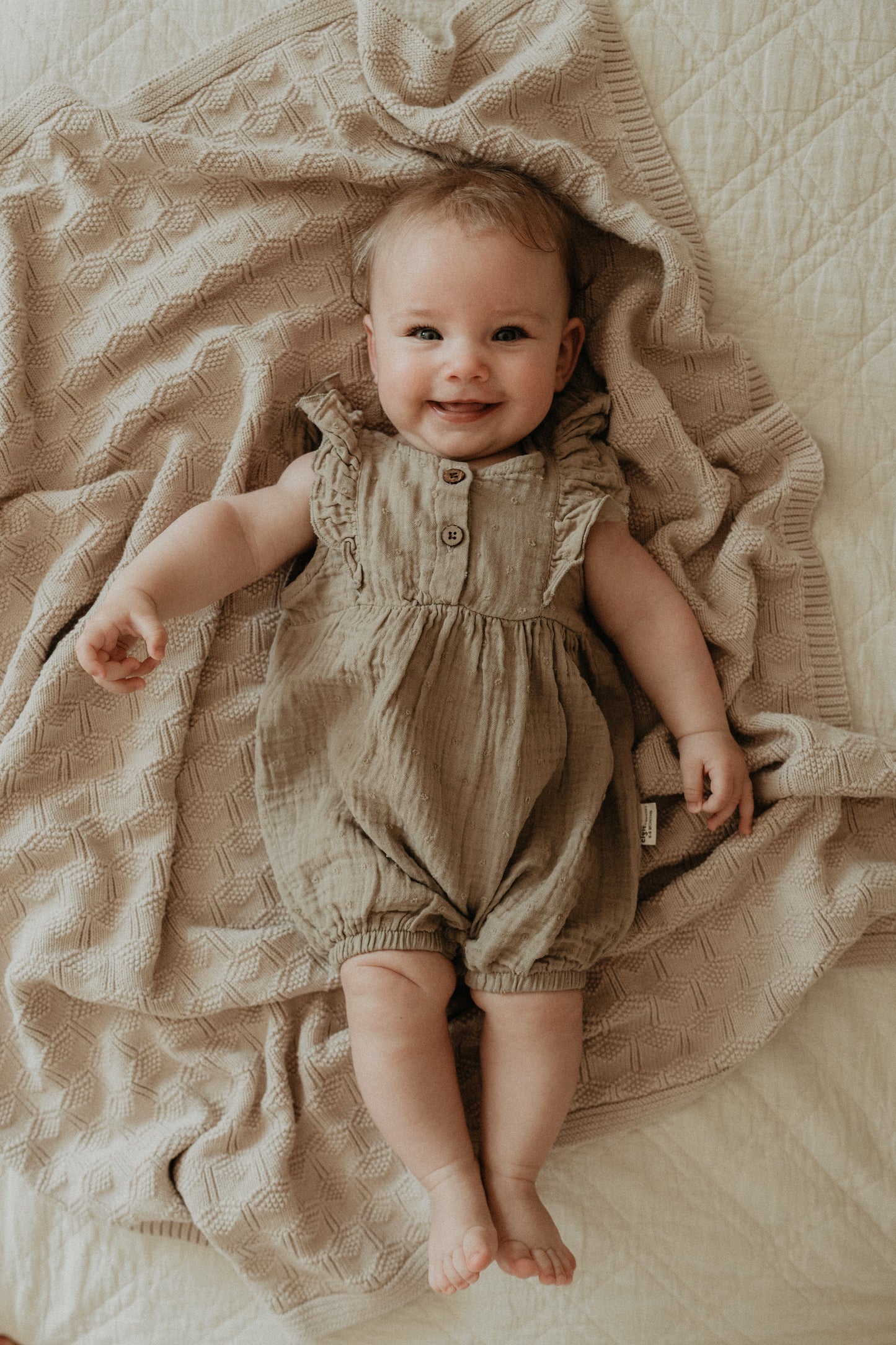 Organic mousseline jumpsuit met volants