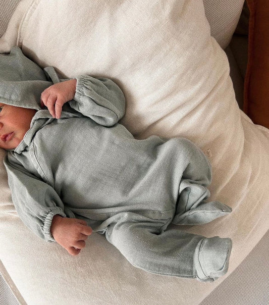 Newborn muslin playsuit