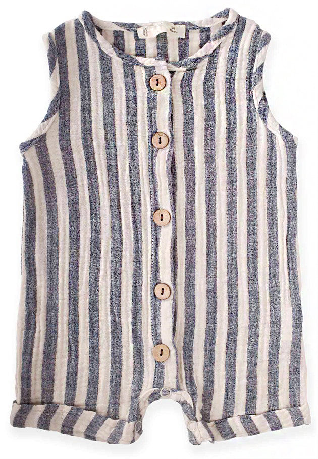 Mousseline jumpsuit met strepen