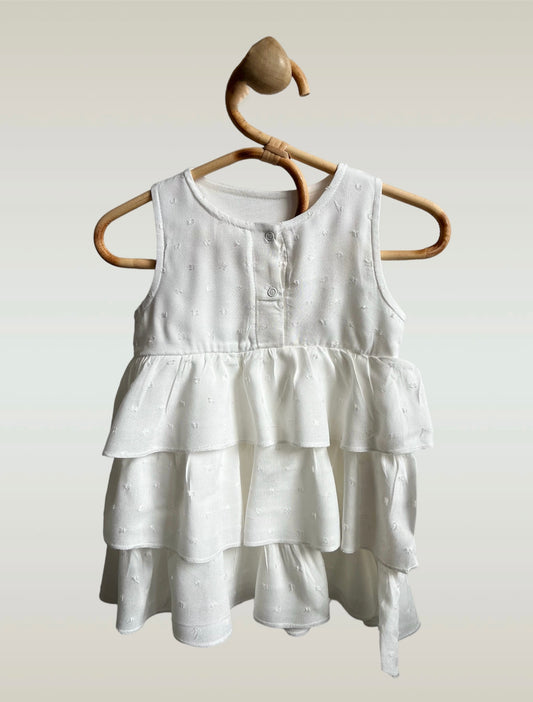 Cute plain dress with ruffle layers