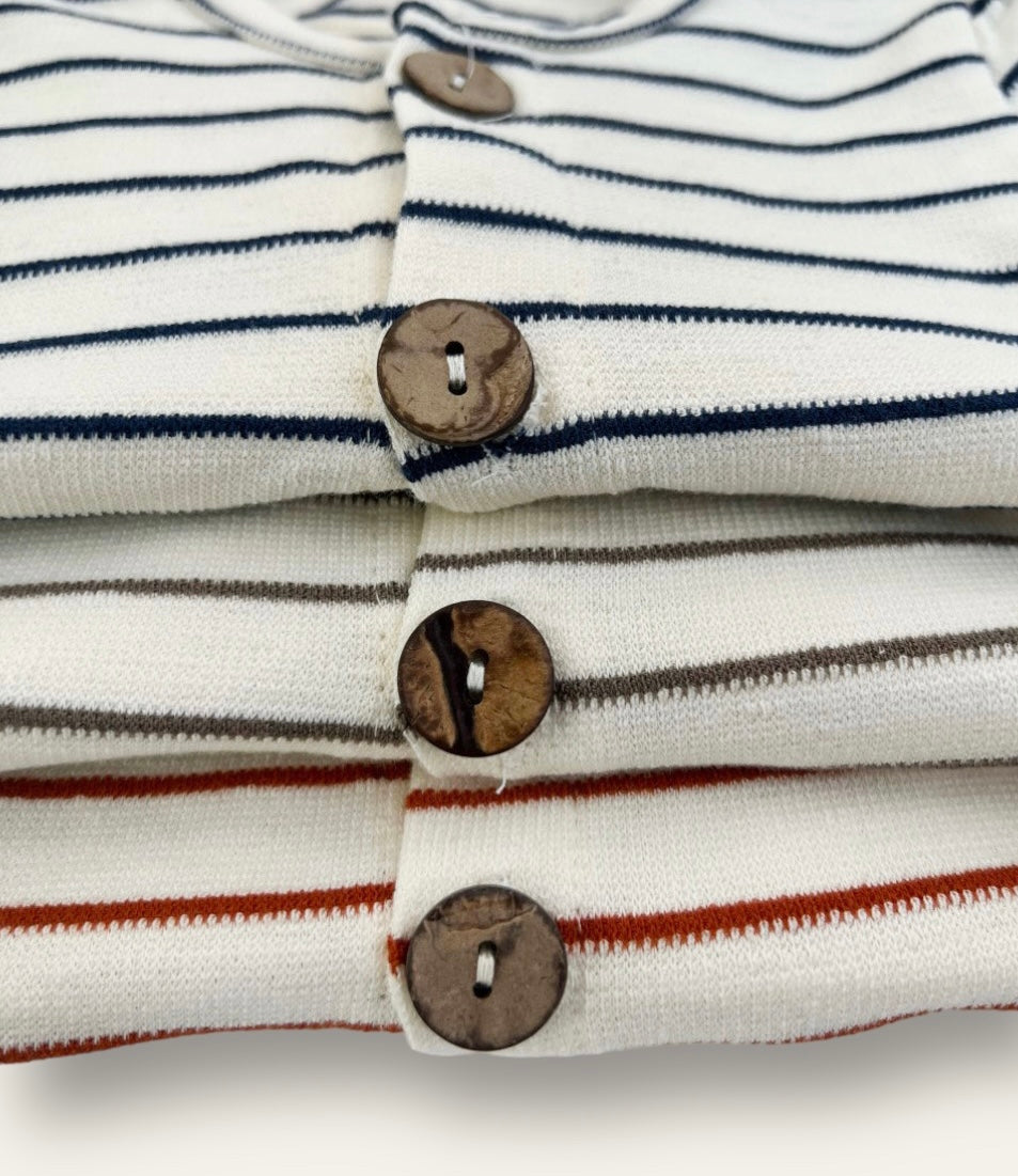 Cotton dress with stripes